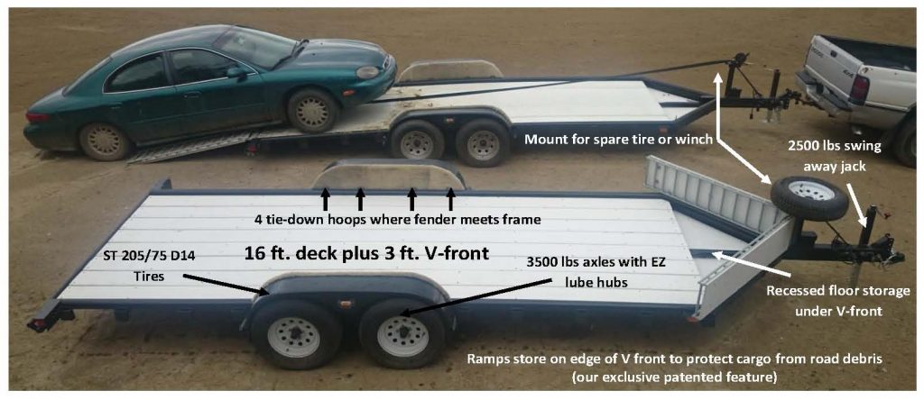 Photo of Monarch Car Hauler Trailer with car loading on ramp